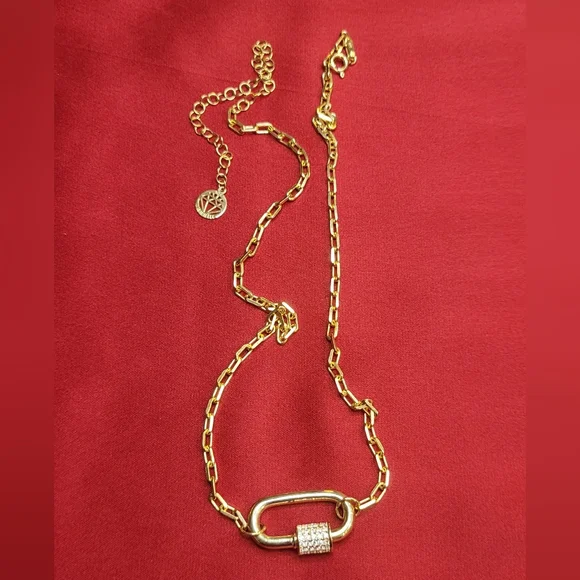 Gabi Riella Carabiner Necklace with ONE locket only New Jewelry